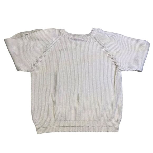 Vintage Chaps Ralph Lauren Knit Sweater Size Medium White Casual - Picture 2 of 9